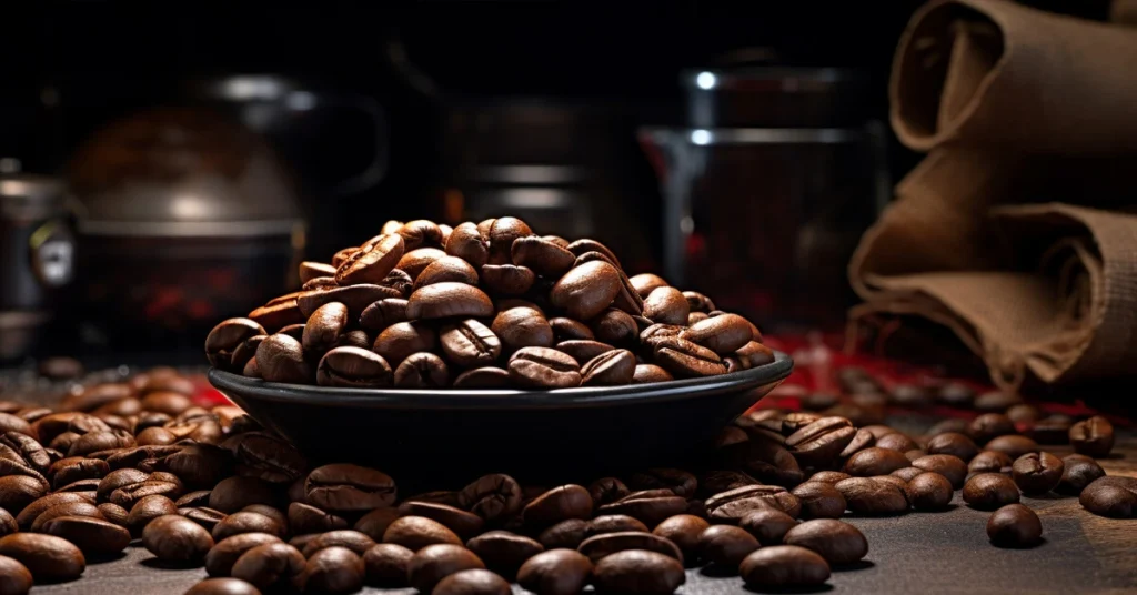 Close-Up of Fresh Espresso Coffee Beans