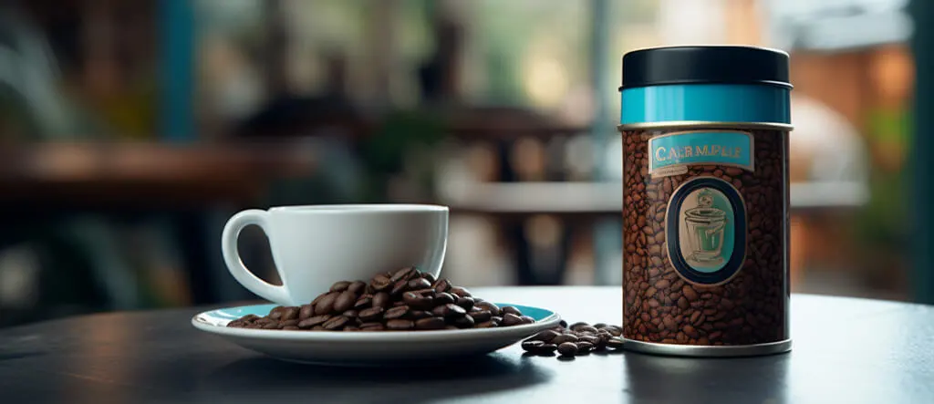 Vacuum-sealed stainless steel coffee canister designed to lock in freshness