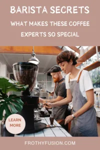 What Is a Barista? ☕ Beginner’s Guide to Coffee Professionals👨🍳 3 A captivating image of a barista in action, preparing a delicious coffee drink with skill and precision, showcasing their passion for the craft.
