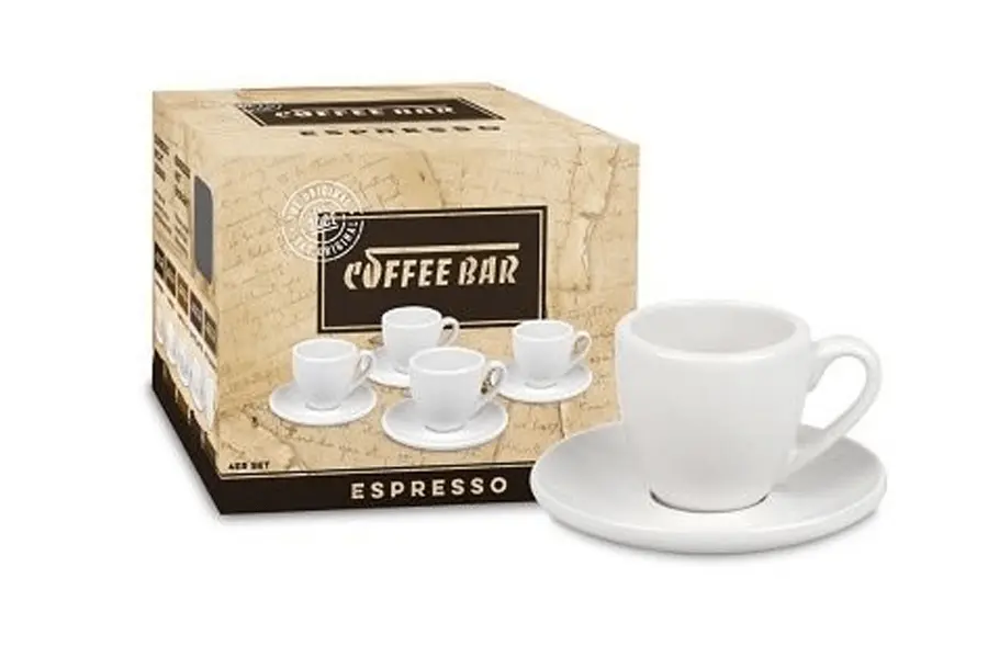 Konitz Porcelain Espresso Cups and Saucers