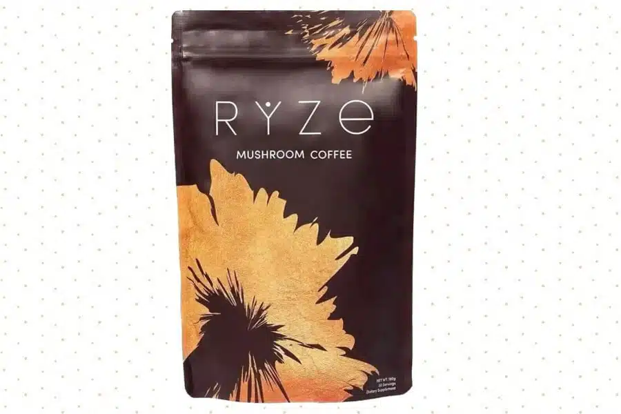Ryze Mushroom Coffee Organic showcasing its amazing btanding