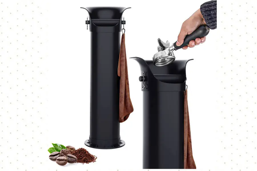 EASGIU Knock Box with sturdy design for easy and mess-free disposal of used coffee grounds after espresso brewing.