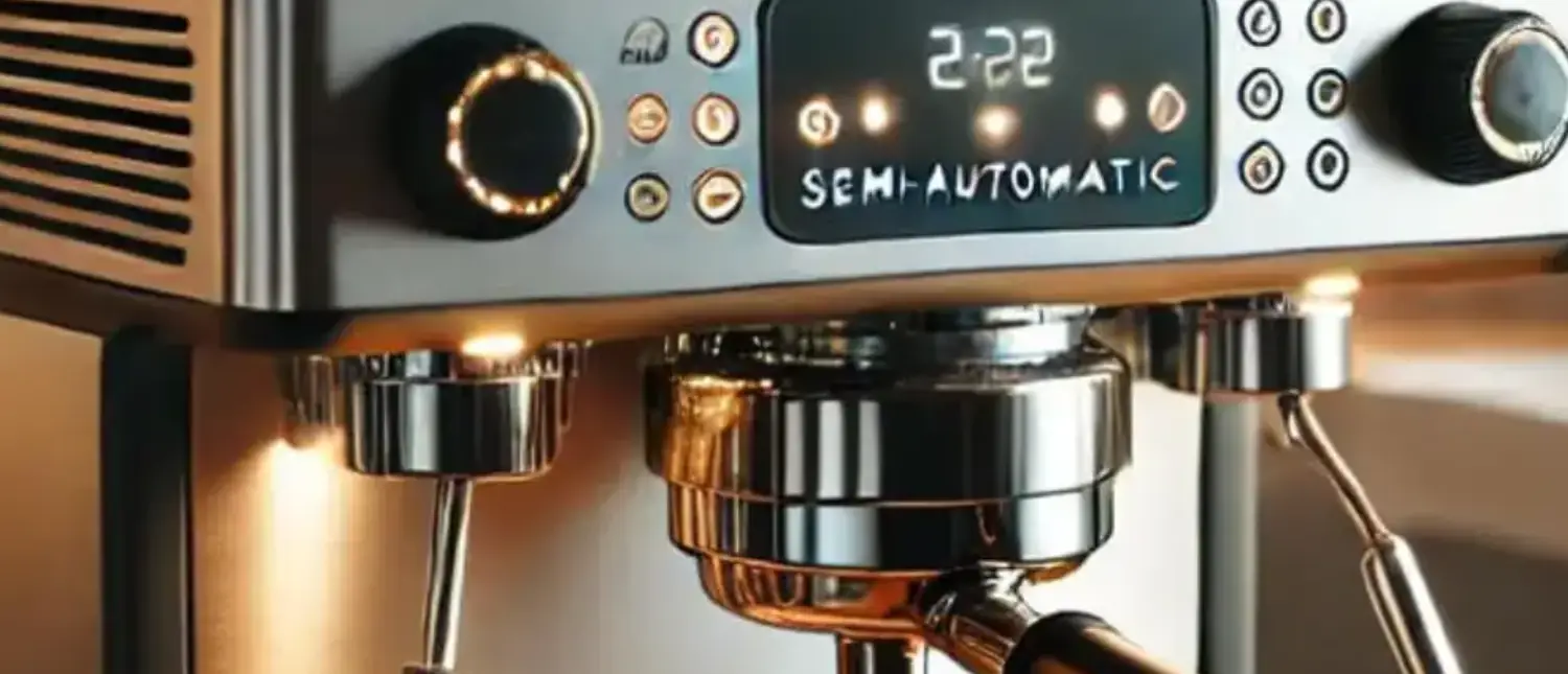 Semi-Automatic Espresso Machines - Control & Convenience 2 Semi-automatic espresso machines with portafilter and steam wand, ideal for hands-on home baristas