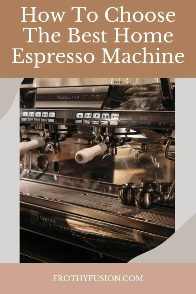 A  home espresso machines displayed on a counter, showcasing various styles and features to suit different needs