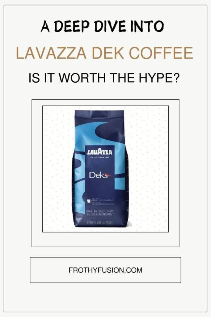 Front view of a packet of Lavazza Dek Coffee, showcasing its signature blue packaging designed for decaf coffee lovers.