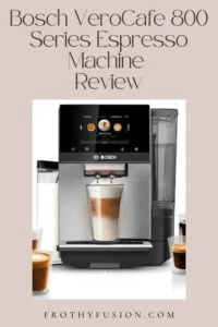 Bosch VeroCafe Review: Smart Brewing Meets German Engineering ☕ 3 Front view of the Bosch VeroCafe 800 Series espresso machine, highlighting its modern design, control panel, and sleek finish.