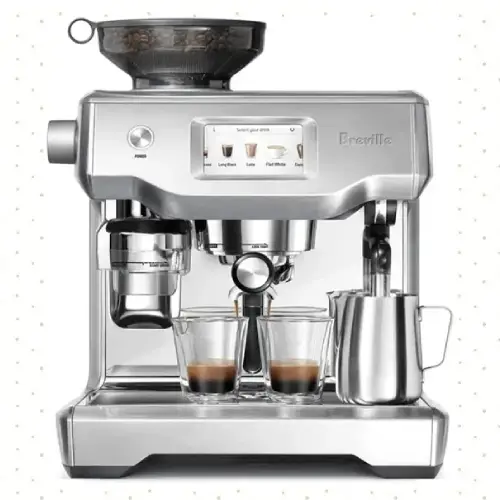 Breville Oracle Cafe Quality Espresso at Home Breville Oracle Espresso Machine with touchscreen interface and dual boiler system for precision brewing.