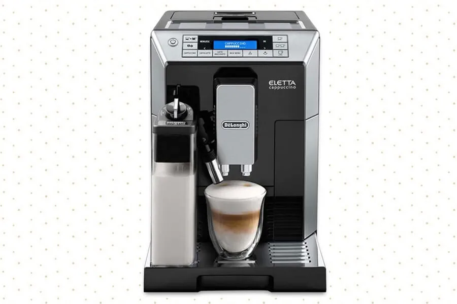 De'Longhi Eletta Digital Super Automatic Espresso Machine with a sleek design, digital controls, and versatile coffee-brewing capabilities for home use.