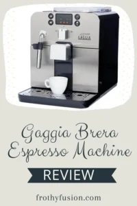 Gaggia Brera Review: Compact Espresso Convenience for Home Baristas ☕✨ 3 Side view of the Gaggia Brera espresso machine, showcasing its sleek design, compact build, and control panel.