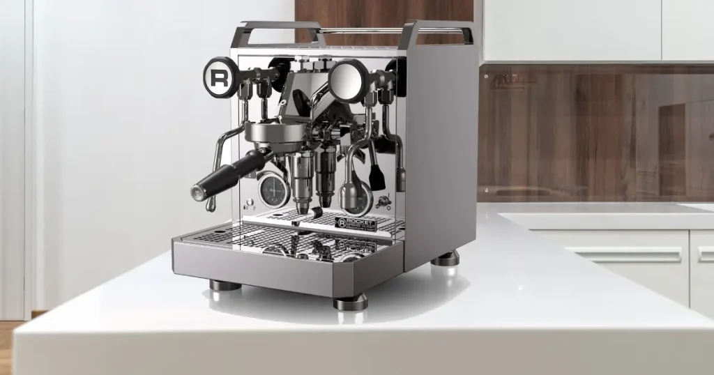 Rocket Mozzafiato Review (2026): Worth Buying?☕ 60 Rocket Mozzafiato espresso machine on a modern kitchen countertop with E61 group head and steam wand