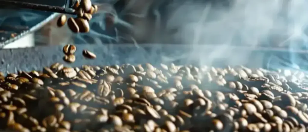 Single-Origin Coffee: What Makes It Special? 102 Close-up of freshly roasted single-origin coffee beans, highlighting their rich aroma, deep brown color, and smooth, oily surface.