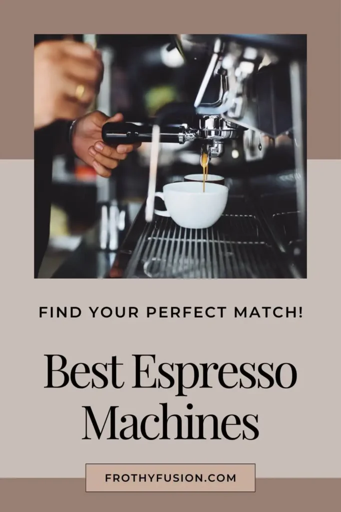 A barista pulling a shot of espresso from a professional espresso machine, with rich crema forming in the cup.