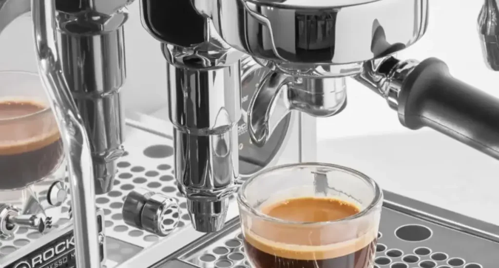 Rocket Appartamento Review (2026): Worth Buying? 42 Rocket Appartamento espresso machine extracting a fresh espresso shot into a glass