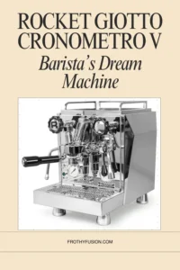 Rocket Giotto Cronometro V Review 3 Rocket Giotto Cronometro V espresso machine with a polished stainless steel design, ideal for serious home baristas.