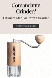 Comandante Grinder Review: Is This Premium Hand Grinder Worth It? 4 Comandante manual coffee grinder in a minimal setup, known for precision grinding and premium build quality.