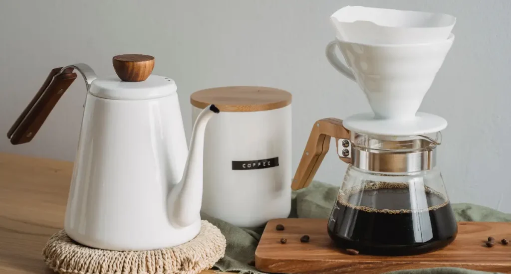Espresso vs Turkish vs Drip Coffee: Which Is Best? 31 Drip coffee setup with two glass jugs showcasing the differences in espresso vs Turkish vs drip coffee