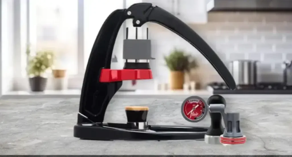 Flair 58 Manual Espresso Machine Review – The Manual Machine Built for Pros 19 Flair 58 Manual Espresso Machine on a kitchen counter