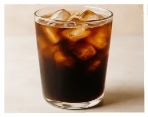 Iced Coffee vs Cold Brew: What’s the Real Difference? 5 Glass of iced brew with ice cubes and dark brew