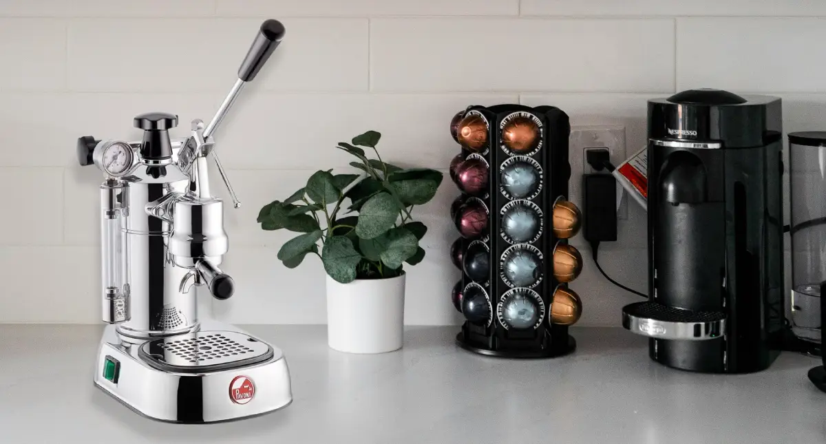 La Pavoni Professional Review – Café-Quality Espresso ☕ 2 La Pavoni Professional Espresso Machine with a polished chrome finish and lever-operated espresso system.