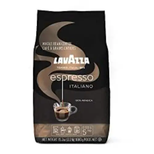 Lavazza Espresso Italiano Ground Coffee Package Package of Lavazza Espresso Italiano ground coffee with classic blue and red branding