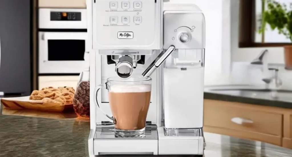 Mr. Coffee Café Barista Espresso Machine Review - Your Affordable Home Barista Solution 202 Mr. Coffee Café Barista Espresso Machine featuring a sleek design and built-in milk frother