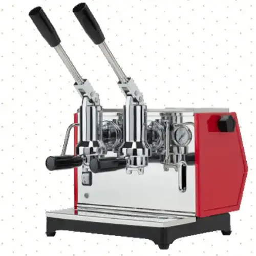 Ponte Vecchio Lusso – Classic Dual-Spout Lever Espresso Machine Ponte Vecchio Lusso lever espresso machine with dual spouts and polished stainless steel body