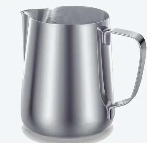 Rattleware Milk Frothing Pitcher – Premium Stainless Steel for Latte Art Rattleware milk frothing pitcher with ergonomic handle and spout for latte art
