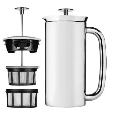 Espro P7 French Press – Ultra-Smooth & Insulated Espro P7 stainless steel French Press with polished finish and dual filter system
