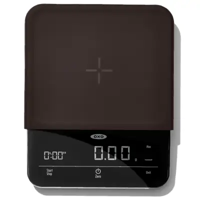 OXO Brew Precision Coffee Scale and Timer OXO Precision Brew scale with timer and silicone mat for pour-over
