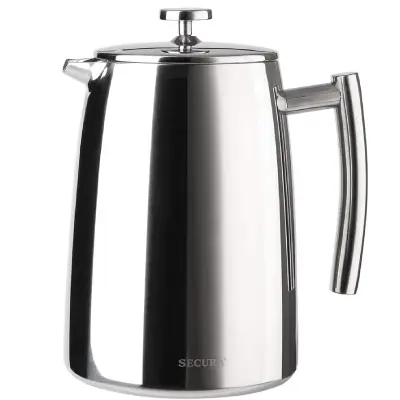 Secura French Press – Durable & Budget-Friendly Secura stainless steel French Press with sturdy handle and polished finish
