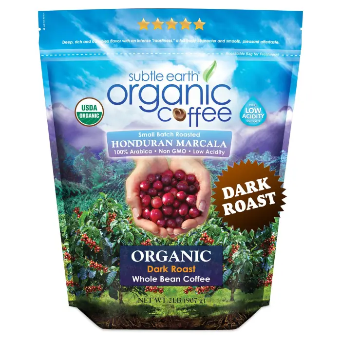 Café Don Pablo Subtle Earth Organic Coffee – Smooth, Organic Honduran Beans Packet of Café Don Pablo Subtle Earth Organic Coffee with its colorful, organic-certified packaging.
