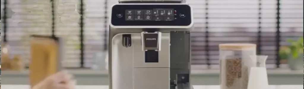 ☕ Philips 3200 LatteGo Finally Makes Frothy Coffee Simple 131 Front view of Philips 3200 LatteGo espresso machine with touch display and LatteGo milk frother