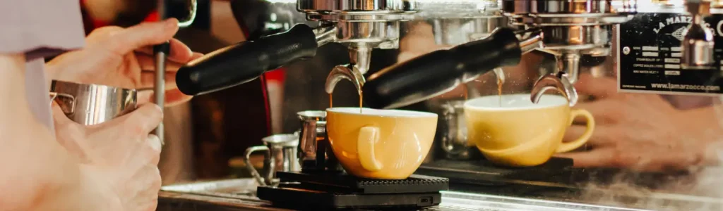 Best Prosumer Espresso Machines for Home Baristas ☕ 119 Barista making espresso with a prosumer espresso machine at home