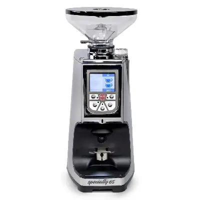 Eureka Atom 65 Espresso Grinder Eureka Atom 65 espresso grinder with 65mm flat burrs and stepless adjustment.