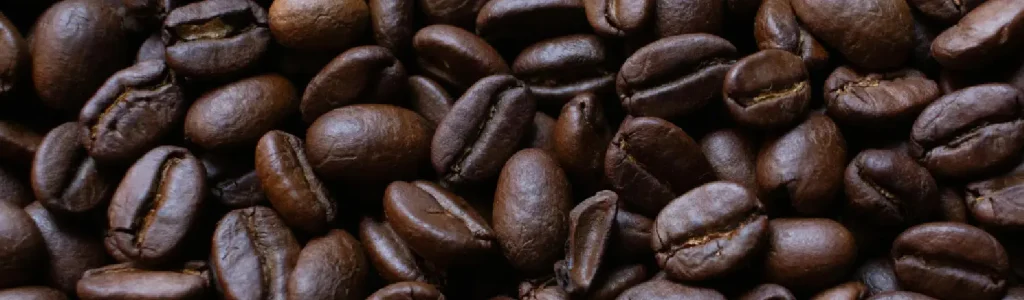 🌑 Dark Roast Coffee: Bold Flavor & Brewing Tips 96 Close-up of dark roast coffee beans with rich, oily surfaces and deep brown color.