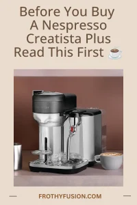 Nespresso Creatista Plus Review (2026): Worth It? 3 Nespresso Creatista Plus espresso machine with automatic steam wand and latte art on a kitchen counter.