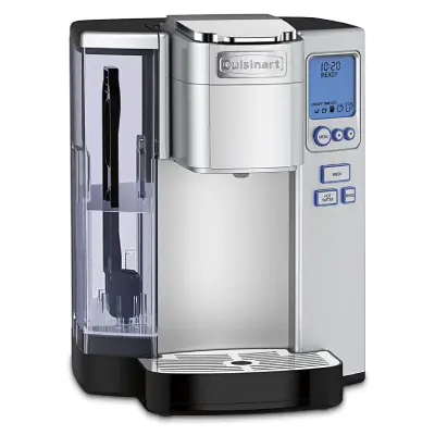 Cuisinart SS-10P1 Premium Single-Serve Coffee Maker – Compatible with K-Cups and Ground Coffee Cuisinart SS-10P1 premium single-serve coffee maker brewing coffee into a mug on kitchen counter
