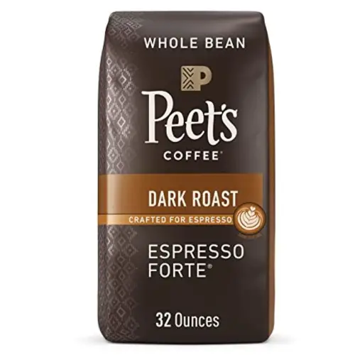 Peet’s Coffee Espresso Forte Dark Roast Peet’s Coffee Espresso Forte dark roast coffee beans