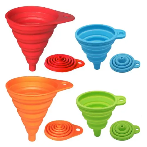 KongNai Silicone Funnels for Coffee Beans and Grounds KongNai flexible silicone funnels for transferring coffee beans and grounds