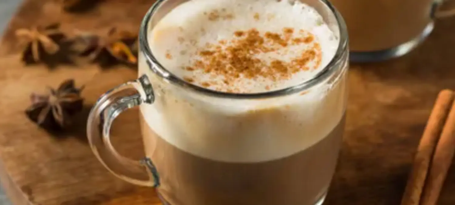 Make an Easy Pumpkin Spice Latte (Better Than Starbucks!) 2 Dirty chai latte with espresso and spiced chai tea served on a table