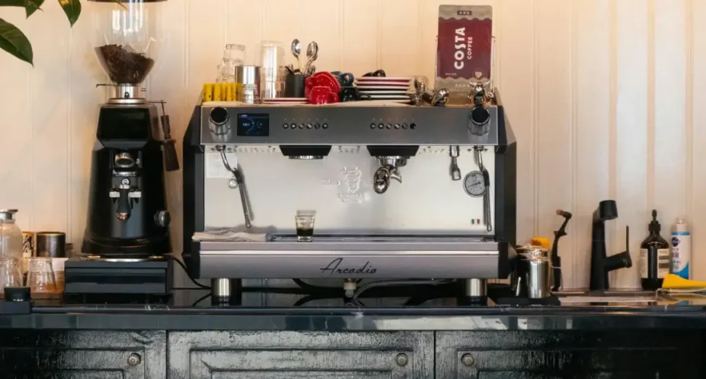 Best Coffee Equipment (2026): The Ultimate Home Barista Buying Guide 59 Stylish home coffee station with the best coffee equipment like espresso machine, grinder, and coffee tools set up for brewing fresh coffee at home.