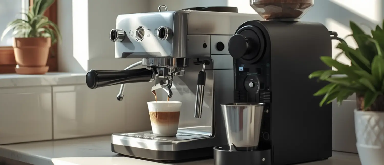 Espresso Machine vs Capsule - Which Is Better ? 2 Capsule coffee machine beside a traditional espresso machine to represent Espresso machine vs capsule machines