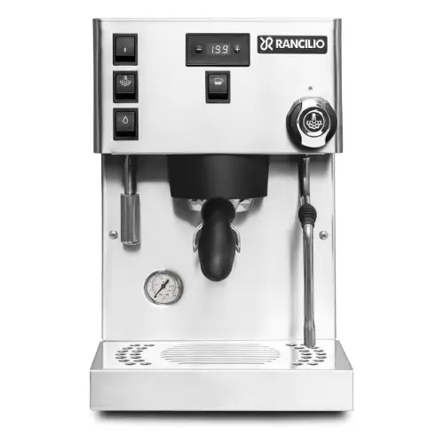 Rancilio Silvia Pro X Espresso Machine - Compact and Stylish for Perfect Espresso Rancilio Silvia Pro X Espresso Machine with a stainless steel finish, featuring a professional steam wand and compact design for home brewing