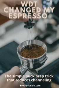 Espresso Puck Prep Techniques: Why They Matter Now☕ 3 WDT tool being used as part of following espresso puck prep techniques before pulling an espresso shot