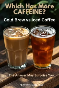 Iced Coffee vs Cold Brew: What’s the Real Difference? 3 Iced coffee vs Cold brew side by side showing caffeine comparison between the two popular chilled coffee drinks.