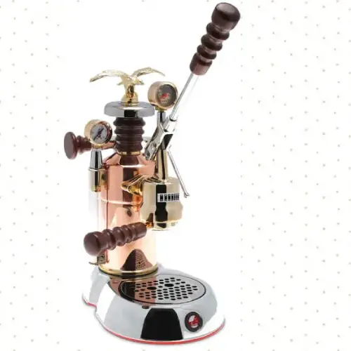 La Pavoni Esperto Edotto – Premium Lever Espresso Machine La Pavoni Esperto Edotto lever espresso machine with chrome-plated brass finish, featuring a manual lever and pressure gauge for precision espresso brewing.