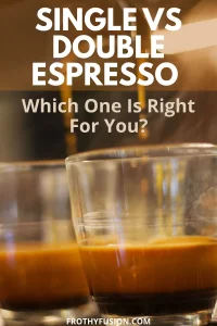 Single Shot vs Double Shot Espresso: Which One Should You Choose? ☕✨ 3 Fresh espresso pouring from an espresso machine into two shot glasses for a single shot vs double shot espresso comparison.