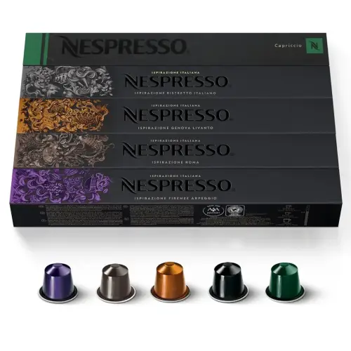Nespresso Original Line Variety Pack – Espresso Coffee Capsules Nespresso Original Line Variety Pack with assorted espresso and lungo coffee capsules.