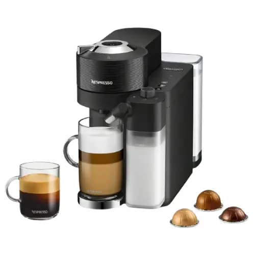 Nespresso Vertuo Lattissima Espresso Machine Enjoy rich espresso, coffee, and creamy milk drinks at the touch of a button with the premium Nespresso Vertuo Lattissima and its built-in automatic milk system.