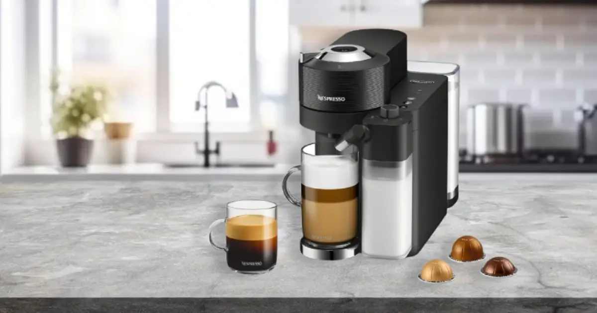 Nespresso Vertuo Lattissima Review (2026): Is This the Best One-Touch Latte Machine? 2 Nespresso Vertuo Lattissima coffee machine on a kitchen counter during a home coffee review